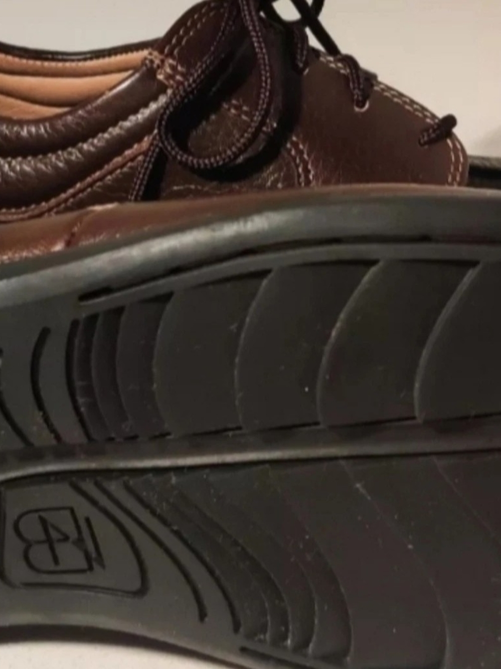 Nunn Bush Mens 9M Brown Leather & Sheepskin Lining Lace Up Loafers NEW - Picture 12 of 13